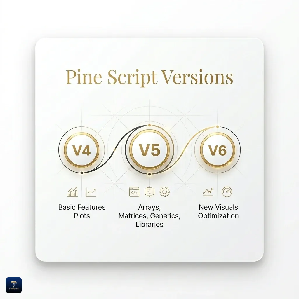 Pinescript V6 Code Example تفاوت ورژنهای پاین اسکریپت (v4, v5, v6) در تریدینگ ویو | تریدرفا